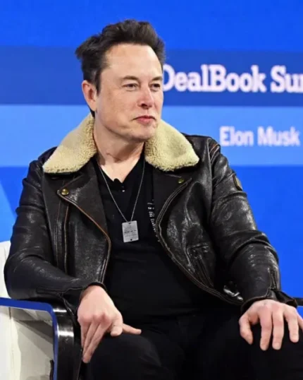Elon Musk NY Times Shearling Leather Jacket