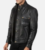 David Beckham Leather Biker Jacket