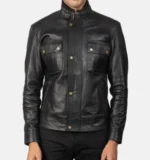 David Beckham Leather Biker Jacket