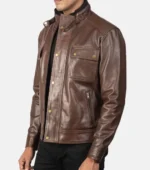 David Beckham Leather Biker Jacket