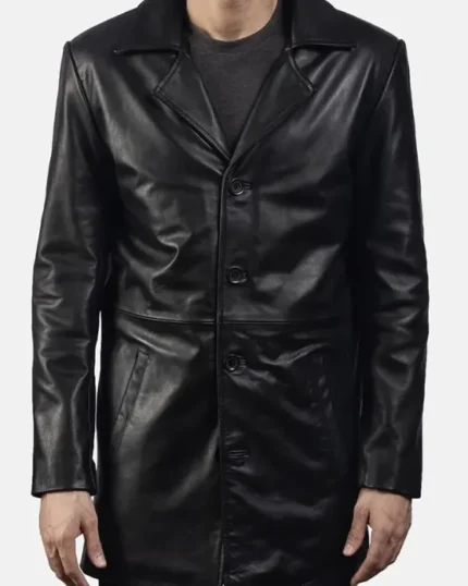 Leif Black Classic Premium Biker Leather Jacket