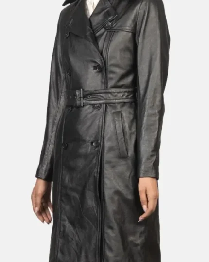 Madison Leather Double Breasted Coat