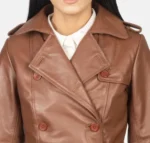 Madison Leather Double Breasted Coat