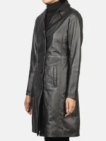 Grace Single Breasted Leather Coat