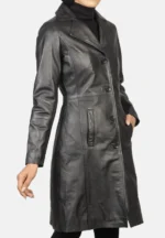 Grace Single Breasted Leather Coat