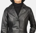Grace Single Breasted Leather Coat