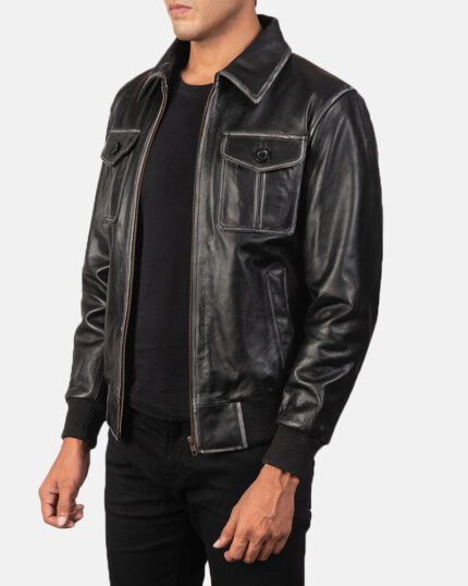 Men A-2 Leather Bomber Jacket