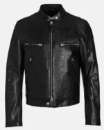 Nvidia CEO Jensen Huang Black Leather Jacket