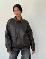 Womens Dark Chocolate Leather Jacket