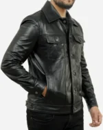 Mens Trucker Leather Jacket