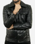 Mens Trucker Leather Jacket