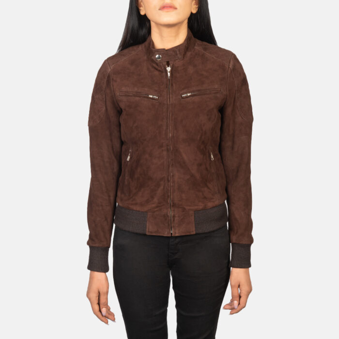 Taylor Swift Suede Leather Bomber Jacket