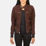 Taylor Swift Suede Leather Bomber Jacket