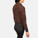 Taylor Swift Suede Leather Bomber Jacket