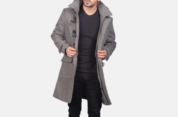 Classic Charcoal Duffle Coat
