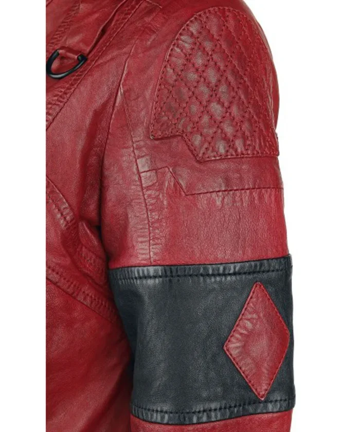 Harley Quinn Suicide Squad 2 Red Leather Jacket