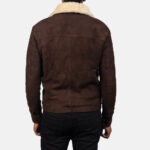 Rustic Shearling Suede Aviator Jacket