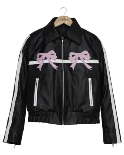 Diddi Moda Bow Leather Jacket