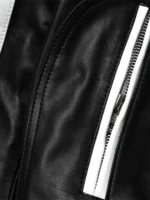 Diddi Moda Bow Leather Jacket