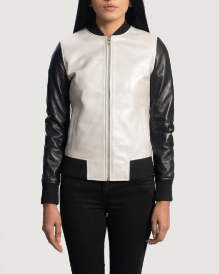 Monochrome Luxe Bomber Jacket