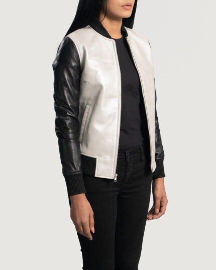 Monochrome Luxe Bomber Jacket