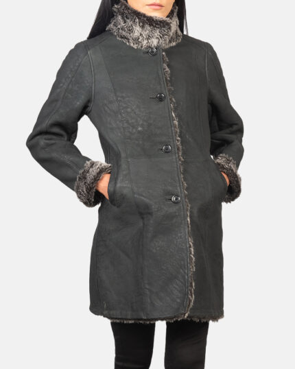 Velvet Frost Shearling Coat