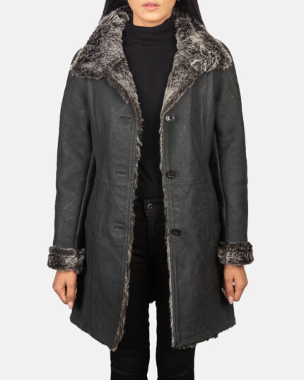 Velvet Frost Shearling Coat