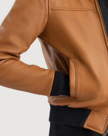Women Timeless Leather Hooded Jacket