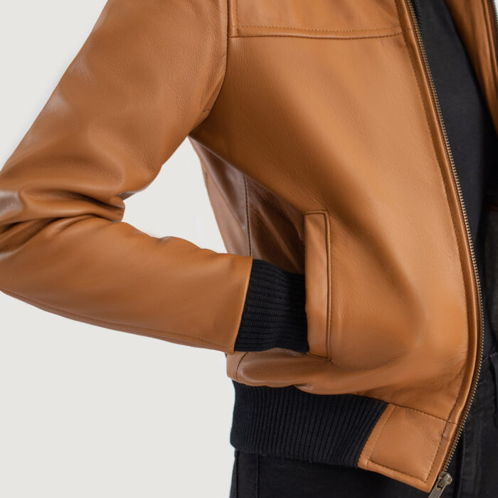 Women Timeless Leather Hooded Jacket