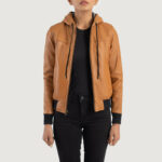 Women Timeless Leather Hooded Jacket