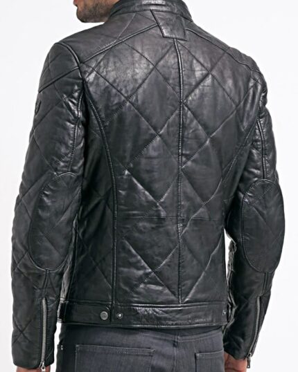 Classic Diamond Quilted Bomber Jacket