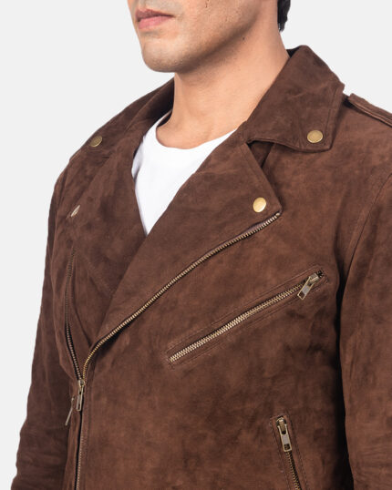 Premium Mocha Moto Jacket