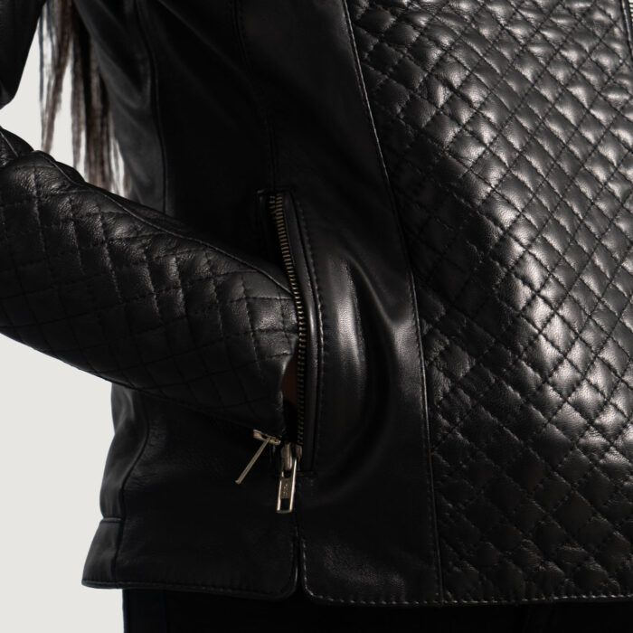 Diamond Noir Leather Jacket