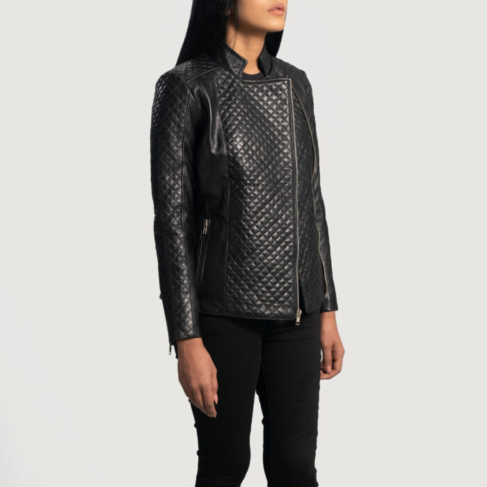 Diamond Noir Leather Jacket