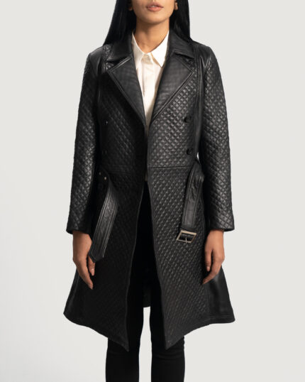 Diamond Noir Trench Coat