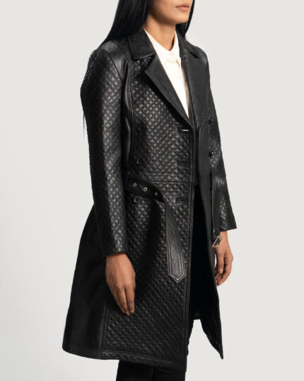Diamond Noir Trench Coat