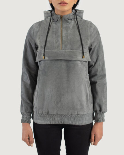 Women Timeless Suede Hoodie