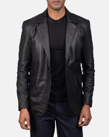 Men Sleek Black Blazer
