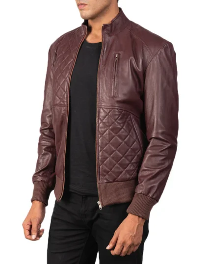 Elite Maroon Quilted Jacket