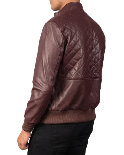 Elite Maroon Quilted Jacket