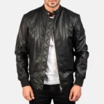 Black Viper Textured Leather Jacket