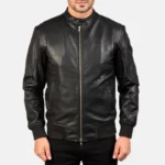 Black Viper Textured Leather Jacket