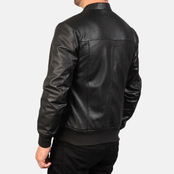 Black Viper Textured Leather Jacket