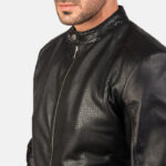Black Viper Textured Leather Jacket